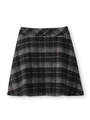 ウールフレアチェックスカート/ブラック(219)