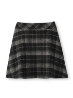 ウールフレアチェックスカート/ブラック(219)