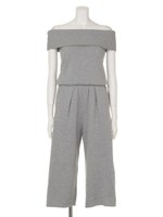 オフショルニットロンパース/T.GRY