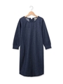 デニム調ジャージーサックワンピース/ブルー(092)
