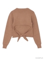 BACKデザインニットTOPS/アイボリー