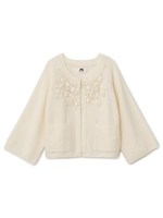 ビジューツキノーカラーカーデ/ブラウン