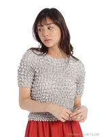 ポップコーン半袖ＴＯＰＳ/ライトグレー