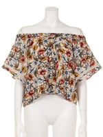 FLOWERオフショルフレアTOPS/ホワイト