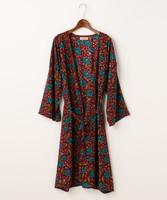 花柄ロングガウン