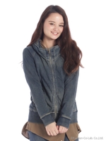 INDIGO裏毛 BIGフードJK/インディコ