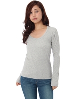 【AZUL ENCANTO】プレーティングフライス長袖プルオーバー3/T.GRY