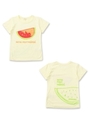 天竺フルーツプリントTシャツ/イエロー系(030)