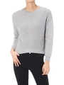 【AZUL ENCANTO】シルク入Vネックニットプルオーバー/T.GRY