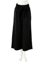 ウエストリボンワイドパンツ/ベージュ