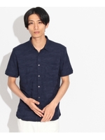 カモフラジャガード半袖シャツ/カーキ(427)