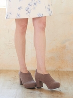 スカラップブーティー/D/ブラウン