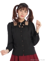 スタンドカラーブラウス/ホワイト