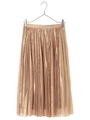 箔プリーツスカート/ベージュ
