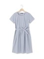 ウエストリボンストライプワンピース/ライトブルー(391)