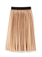 サテンプリーツスカート/ベージュ(040)