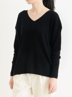 ウォッシャブルVネックプルオーバー/キャメル