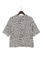 ☆JOC レオパードGG ブラウス 6分袖/MD.Gray