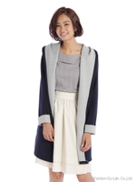 ボンディングフードロング羽織り 2/オフ