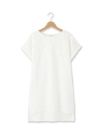 リップルフラワーレースワンピース/ホワイト系(002)