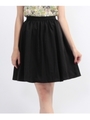 形状記憶グログランフレアスカート/ブラック(019)