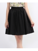 形状記憶グログランフレアスカート/ブラック(019)