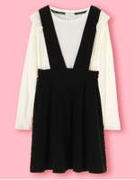 【Junior】フリルインナージャンススカセット/ダークグレー