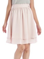 エアリーオータムティアードフレアスカート/ピンクベージュ