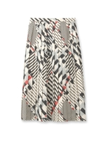 オリジナル ジオメトリックプリント スカート/ブラウン系(141)