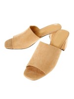 スエードサボサンダル/ブラック