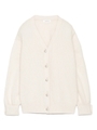 ビジューパールボタンカーディガン/WHT