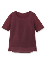 [S]シアーレースドッキングプルオーバー/ダークグリーン(023)