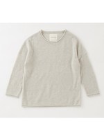 アンゴラ混圧縮ニットクルーネックトップ/SKY GRAY