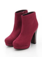 ベッコウヒールブーツ/キャメル