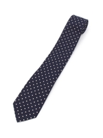 シャドーストライプ菱形ドットネクタイ/サックス(390)