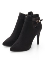 【R&E】ベルテッドショートブーツ/ブラック