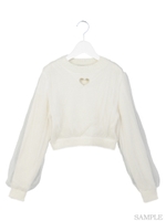 チュールラップニット/ホワイト