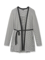 （洗える/UVカット）　[S]ボーダーロングカーディガン/ライトグレー(311)