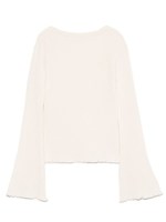 フレアフリルスリーブニットプルオーバー/BLK