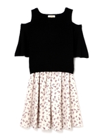 《EDIT COLOGNE》オータムフローラルワンピース/ホワイト(031)