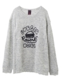 【X-GIRL×BURGER RECORDS】S/S MOHAIR KNIT TOP/ブラック