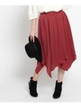 イレギュラーヘムフレアスカート/ダークブラウン(043)