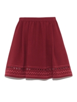ノルディック刺繍スカート/RED