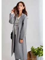 バックベルトチェスターコート/グレー