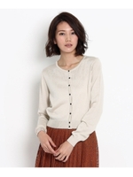 ベーシックファインカーディガン/ライトベージュ(051)