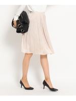 消しプリーツサテンスカート/ブラック(019)