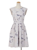 オリジナルアートフラワー柄リバーシブルワンピ/ネイビー