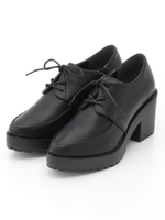 【wee willie】厚底ラバーソールレースアップシューズ/ブラック