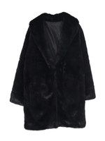 ビッグショールフェイクファーコート/ベージュ