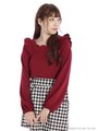 スカラップレースアップTOPS/ホワイト